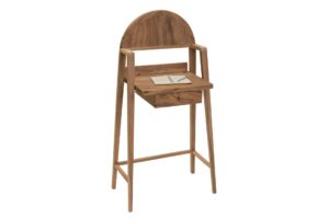 enso hardwood bureau with notepad - natural finish