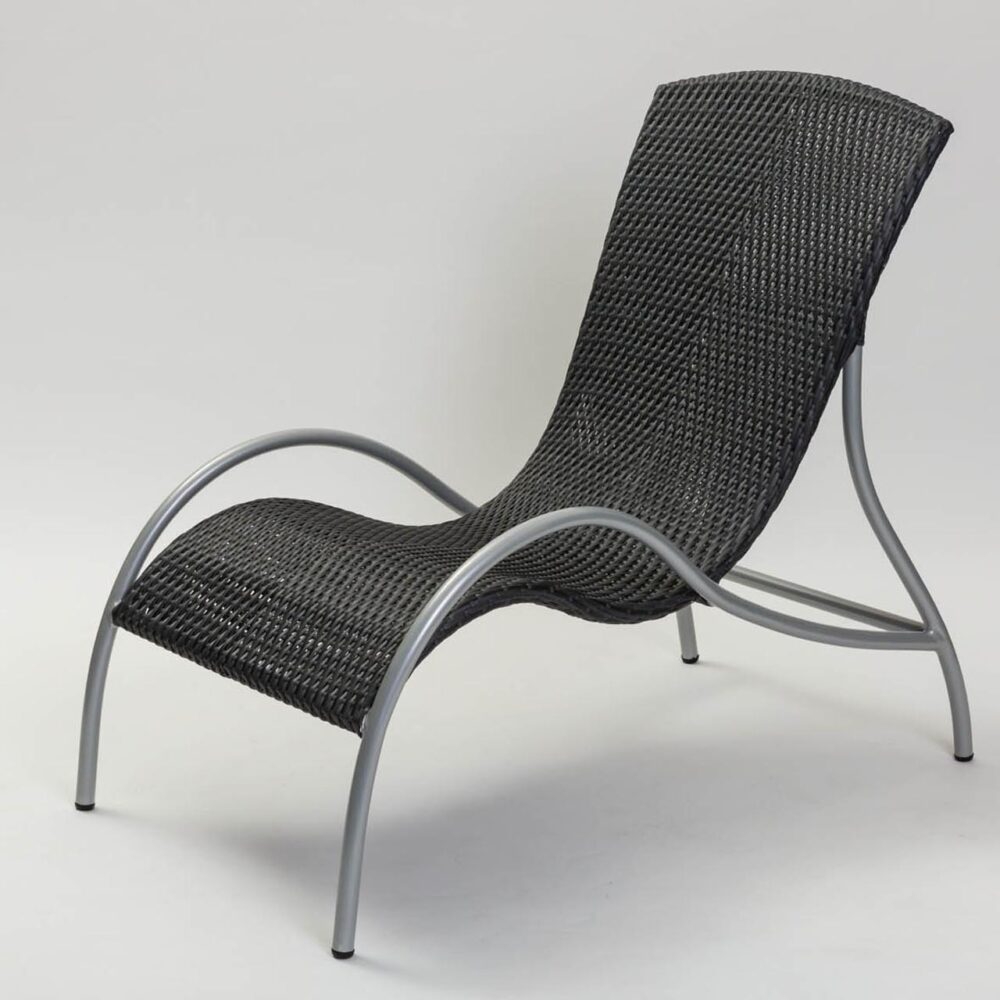 flow outdoor chair / lounger - slate weave on a powder coated aluminium frame