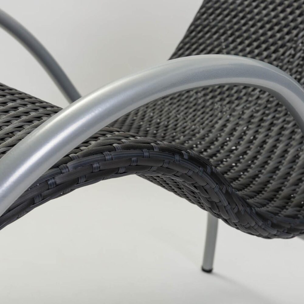 flow chair lounger - slate weave - seat detail