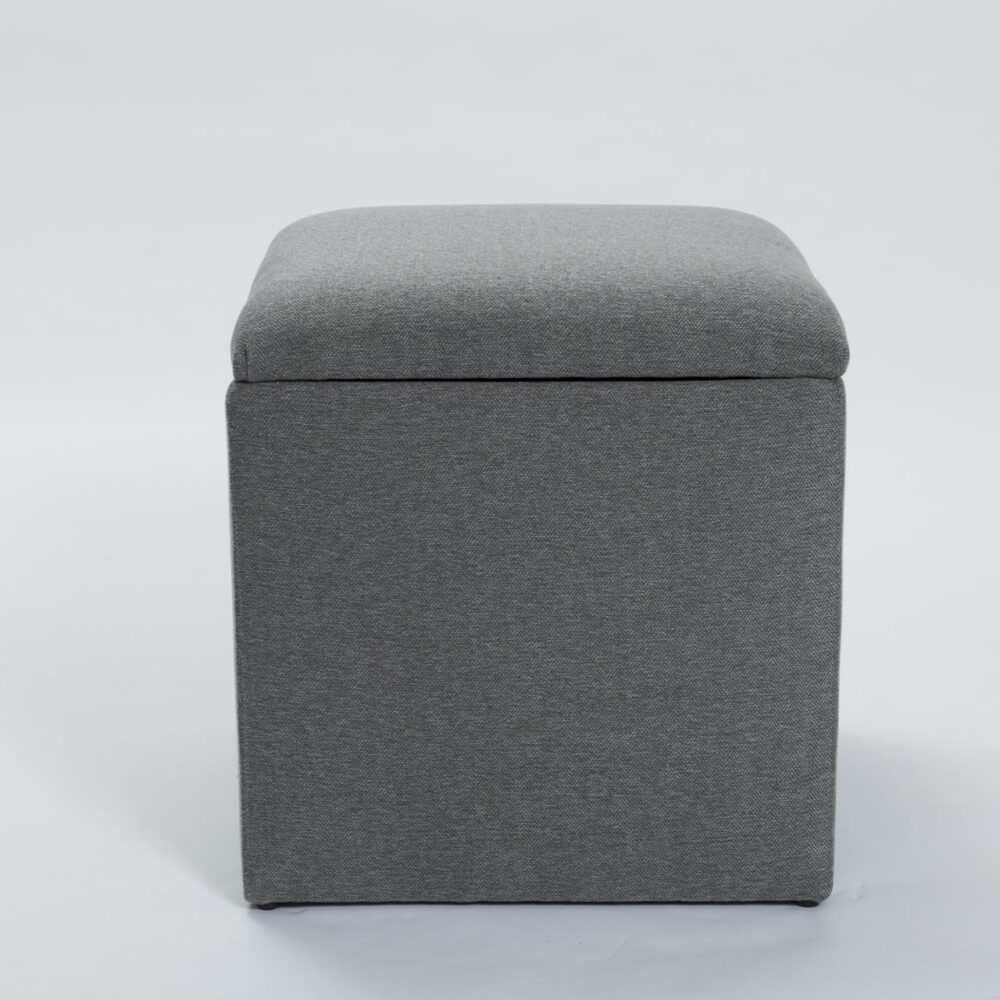 45cm hinged storage cube - upholstered storage cube / seat available in a choice of fabrics