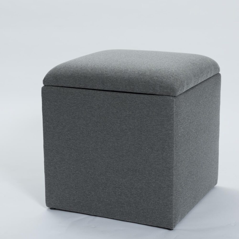 45cm hinged storage cube - upholstered storage cube / seat available in a choice of fabrics