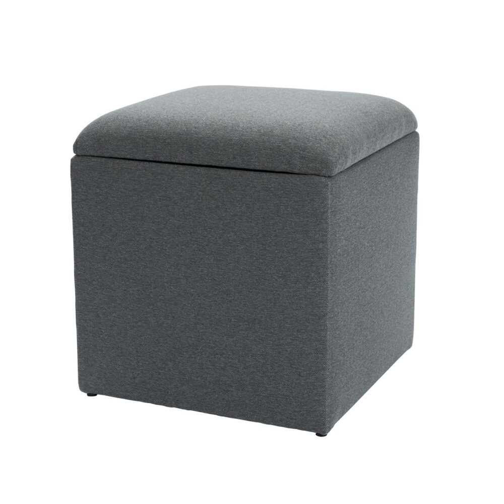 45cm hinged storage cube - upholstered storage cube / seat available in a choice of fabrics