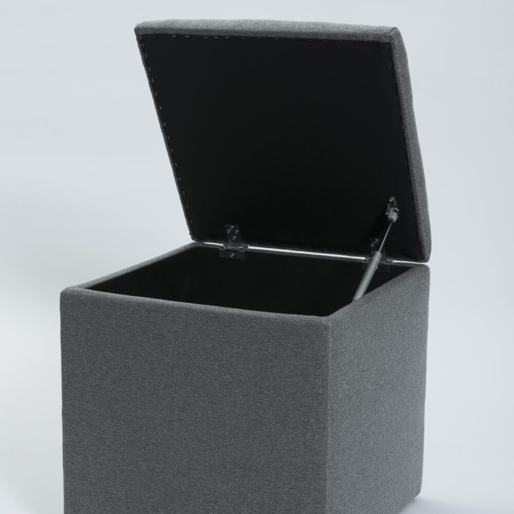 45cm hinged storage cube - upholstered storage cube / seat available in a choice of fabrics