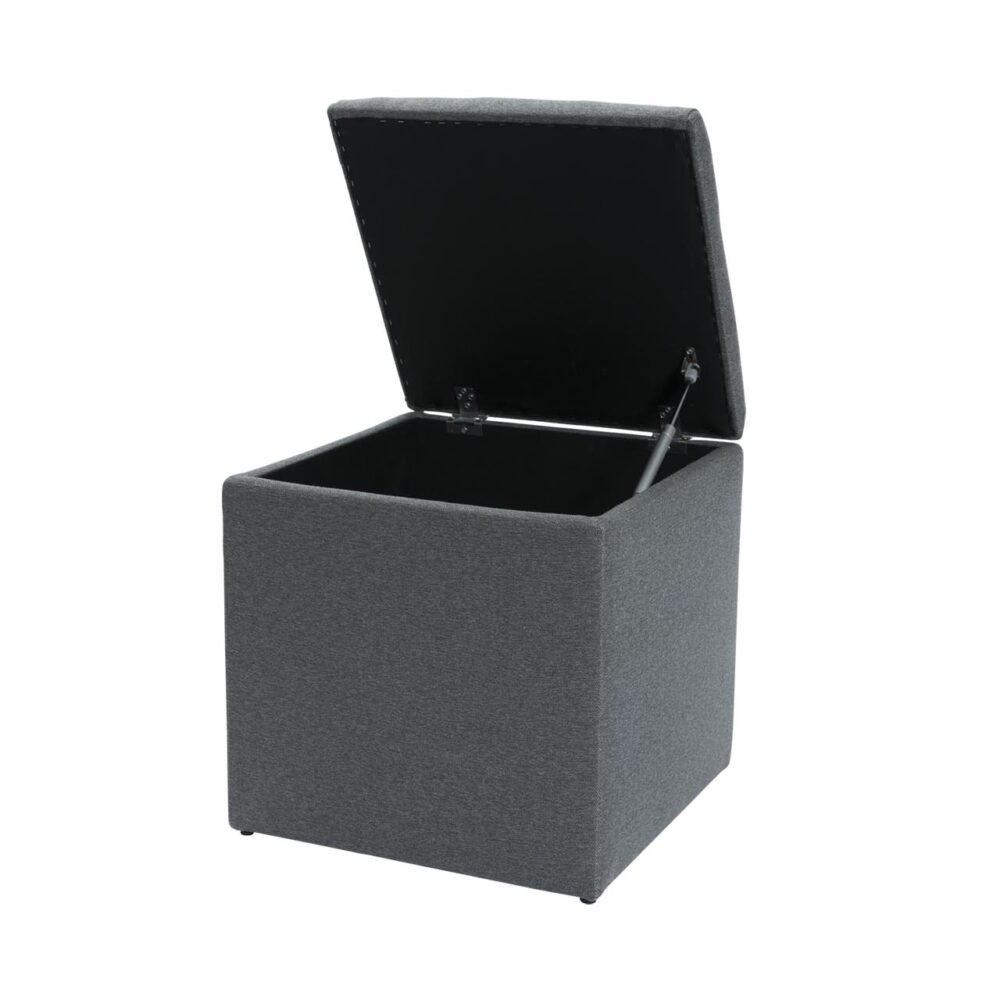 45cm hinged storage cube - upholstered storage cube / seat available in a choice of fabrics