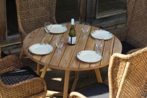 kinsale 110cm outdoor dining table - top