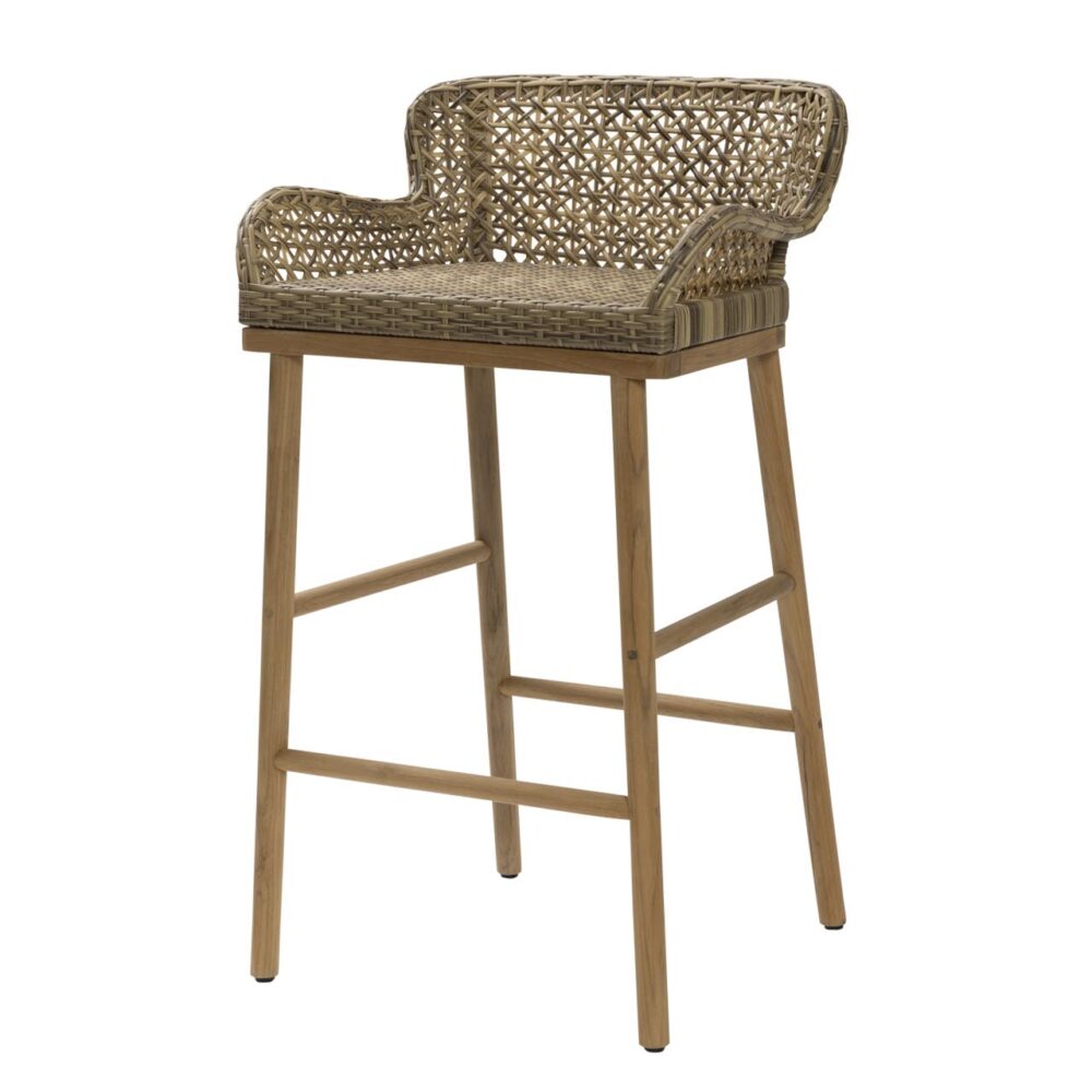 madagascar barstool - arabica / teak