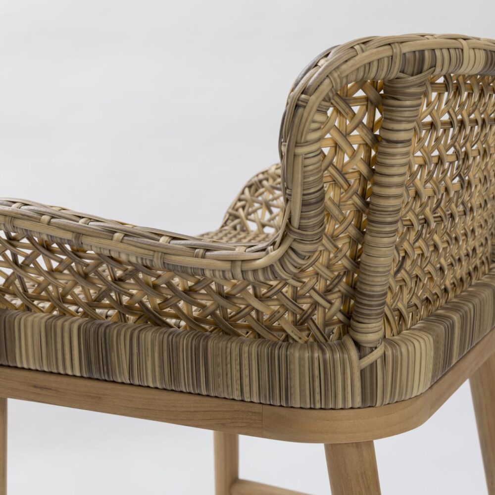 madagascar barstool - arabica weave detail