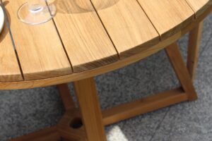 kinsale 90cm dining table - teak top detail