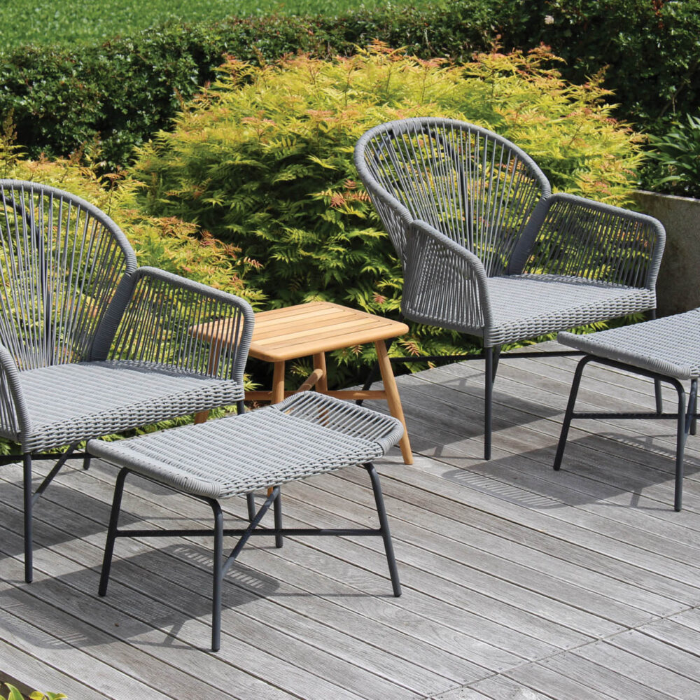 miyako easy chair - slate/anthracite - no pads with miyako table