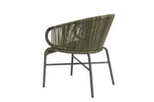petra outdoor dining chair - rhino - contemporary bucket style chair