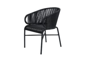 petra outdoor dining chair - slate - contemporary bucket style chair