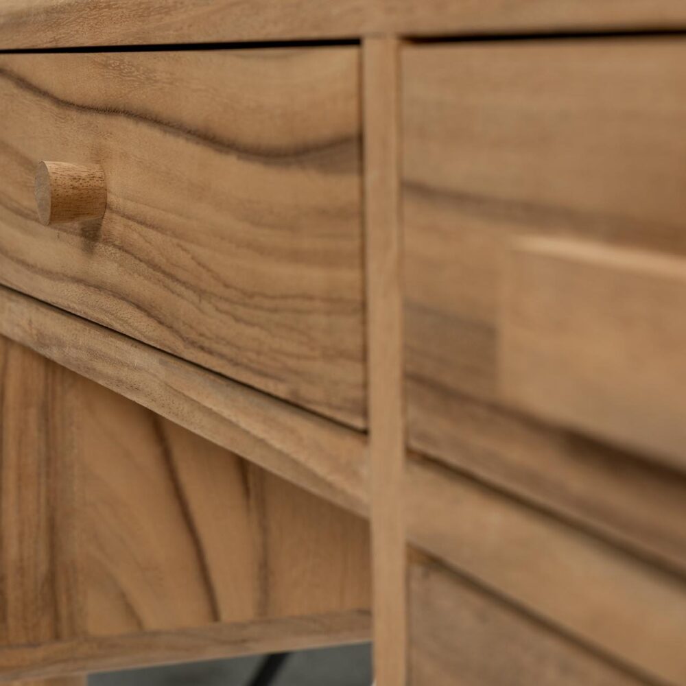 shoreditch dressing table - detail of teak dressing table