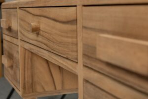 shoreditch dressing table - detail of teak dressing table