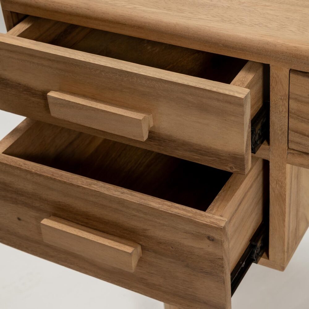 shoreditch dressing table - drawer detail of teak dressing table