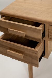 shoreditch dressing table - drawer detail of teak dressing table