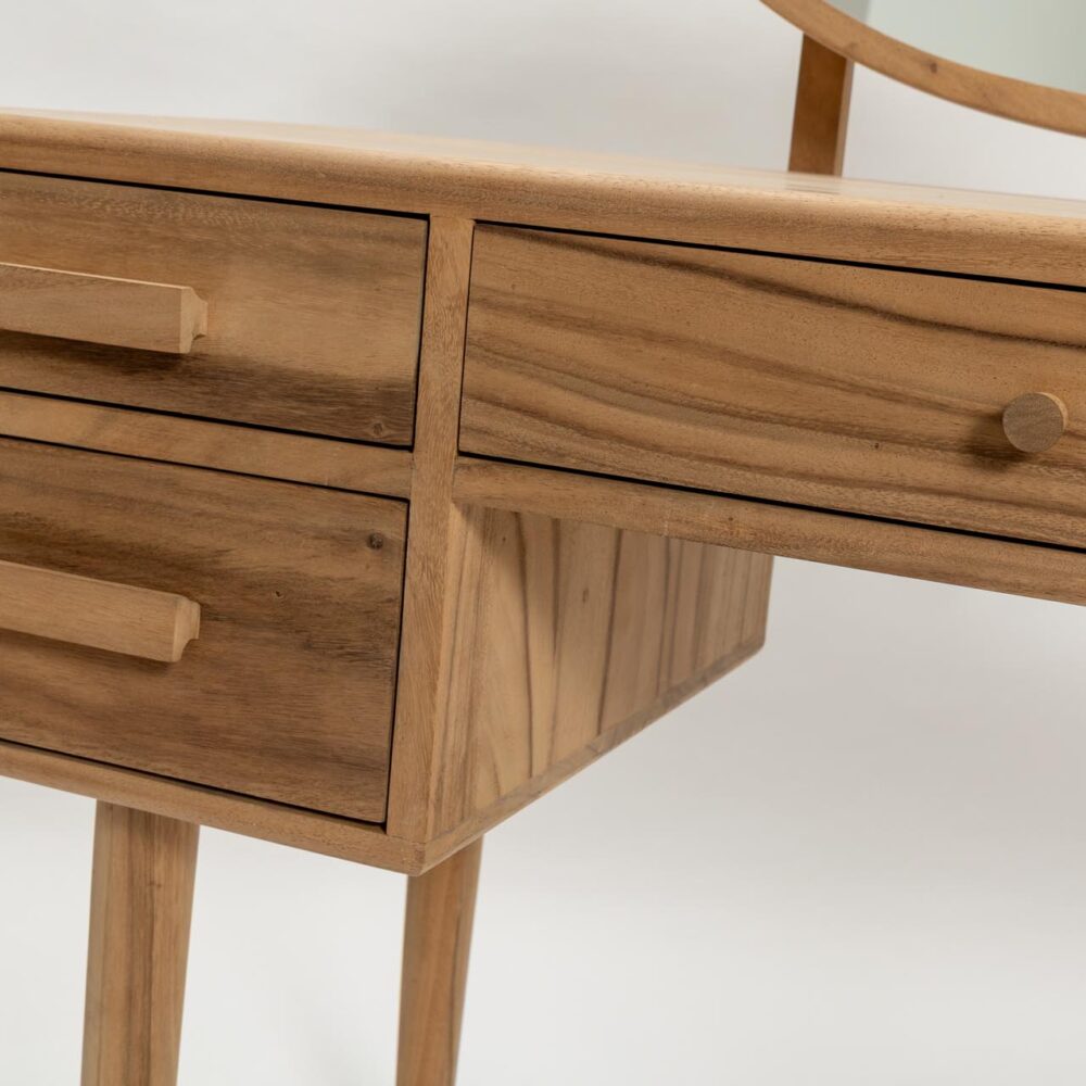 shoreditch dressing table - drawer detail of teak dressing table