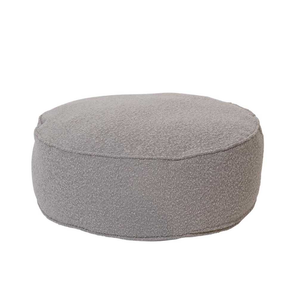 toulon upholstered pouffe - circular pouffe with fibre inner