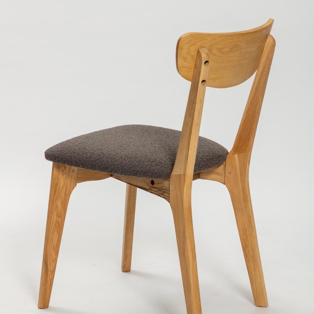 bow dining chair with upholstered seat - rear