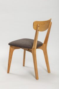 bow dining chair with upholstered seat - rear