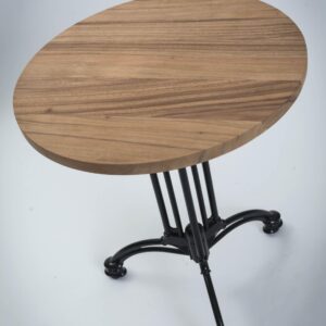 canteen wooden tabletop - round detail