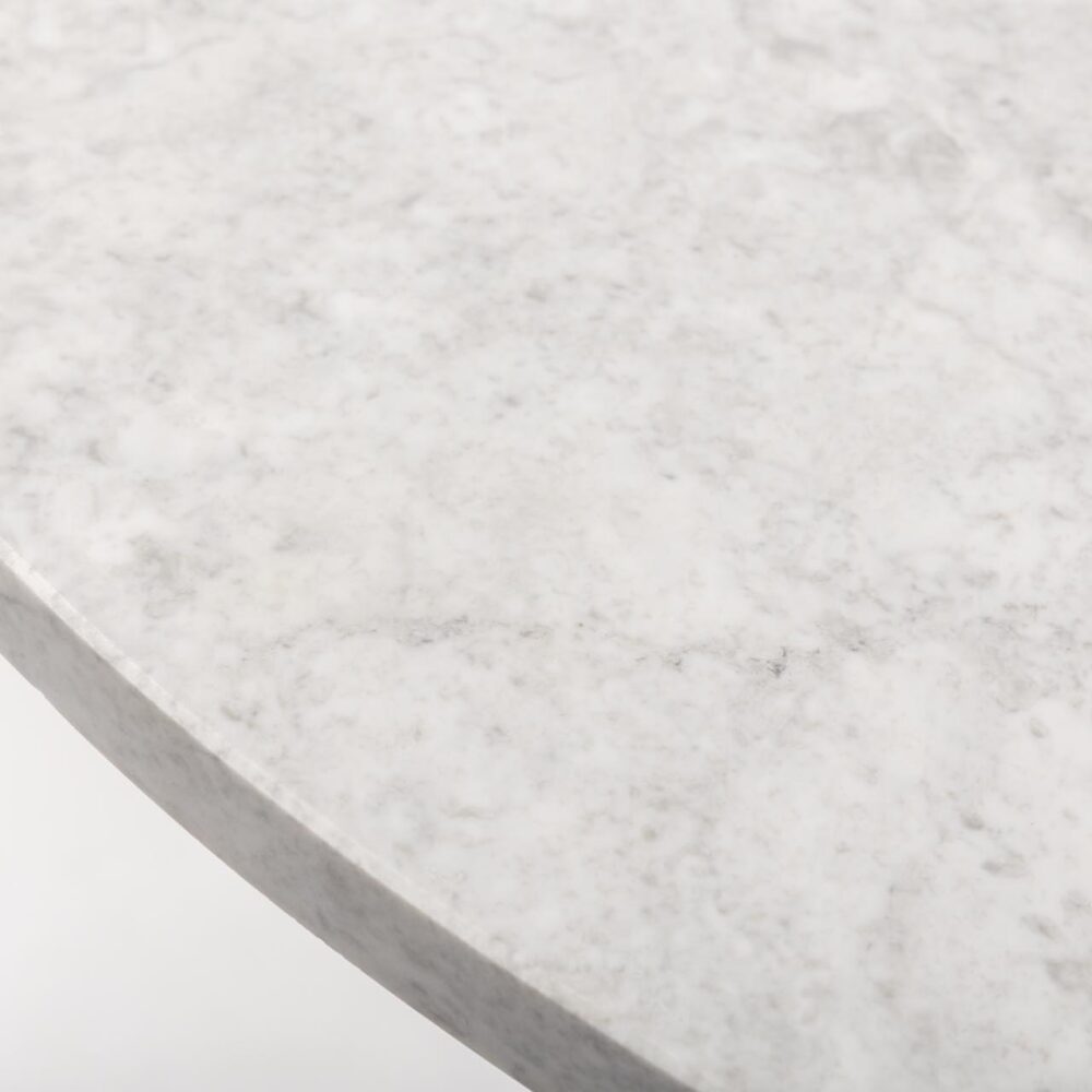 carrara marble tabletop - round top detail