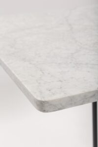 carrara marble tabletop - rectangular top detail