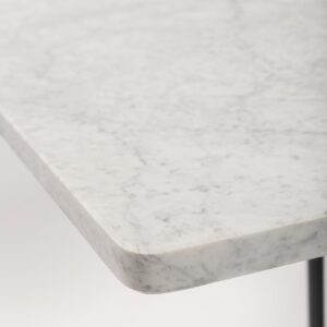 carrara marble tabletop - rectangular top detail