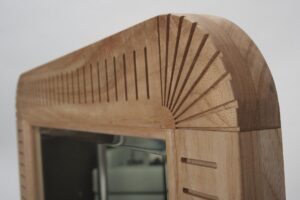 Cleopatra Wooden Mirror - detail of carving