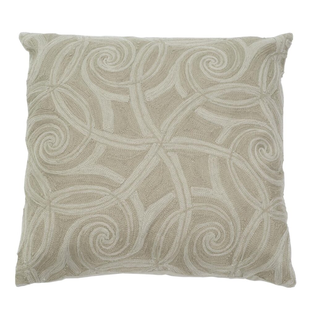 crewel 45cm cushion cover - prairie - embroidered cushion cover