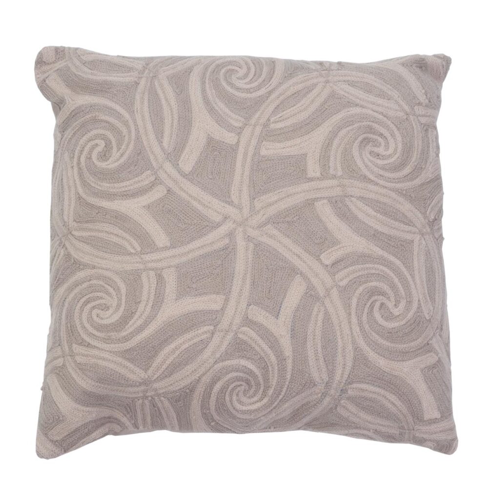 crewel 45cm cushion cover - terre - embroidered cushion cover
