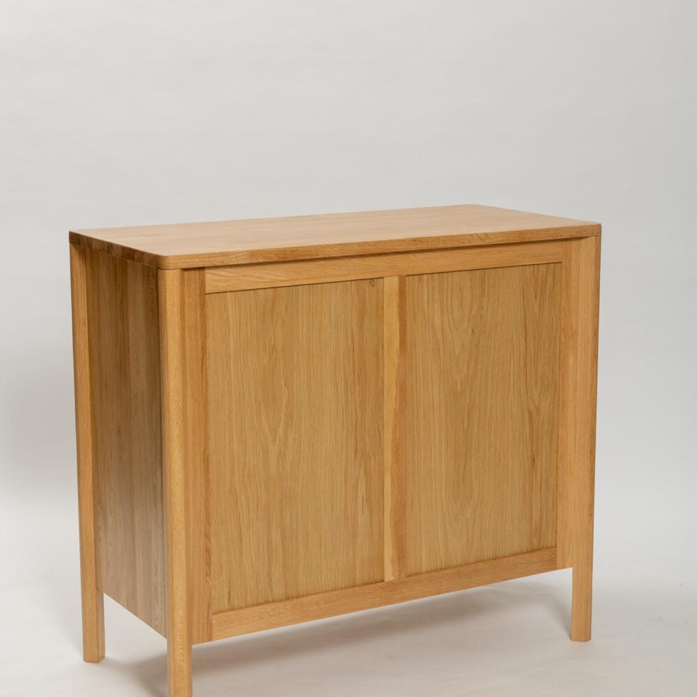 guest oak chest of drawers - rear view