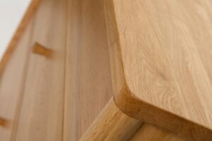 guest oak chest of drawers - top detail