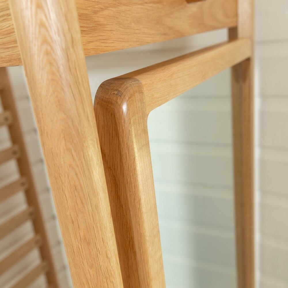 guest open wardrobe - mirror detail - oiled oak
