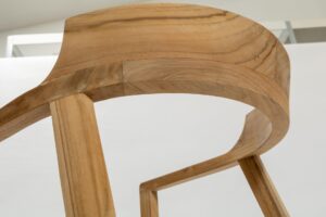 hampstead armchair - curved back detail