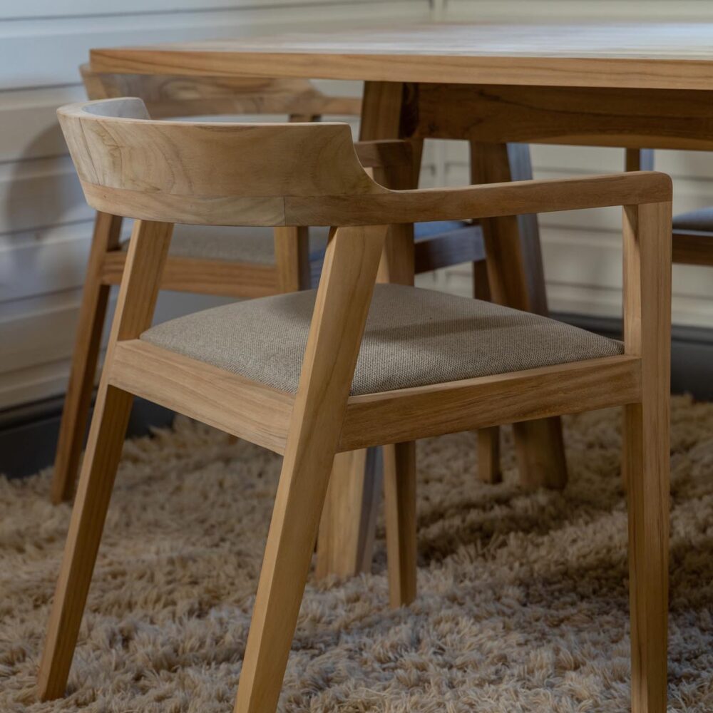 hampstead dining chair - mood shown with trestle dining table