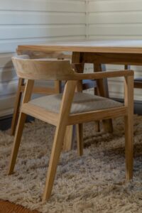 hampstead dining chair - mood shown with trestle dining table
