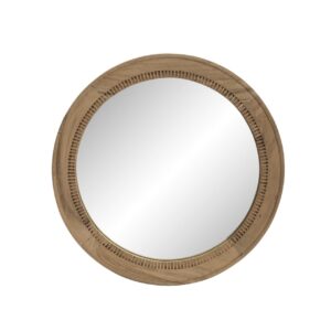 marrakesh round mirror - wooden mirror with carved detail