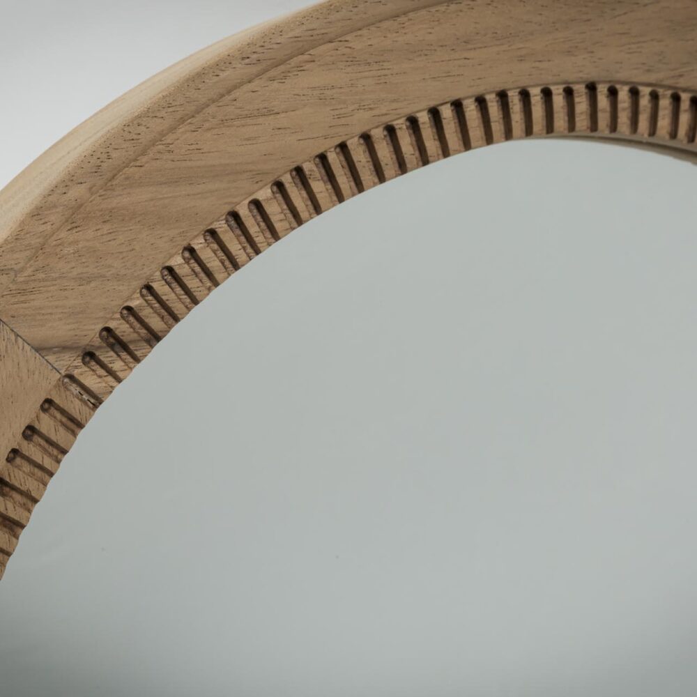 marrakesh round mirror - carved detail