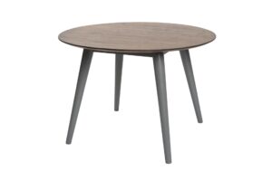 marseille 110cm round dining table - walnut / shale