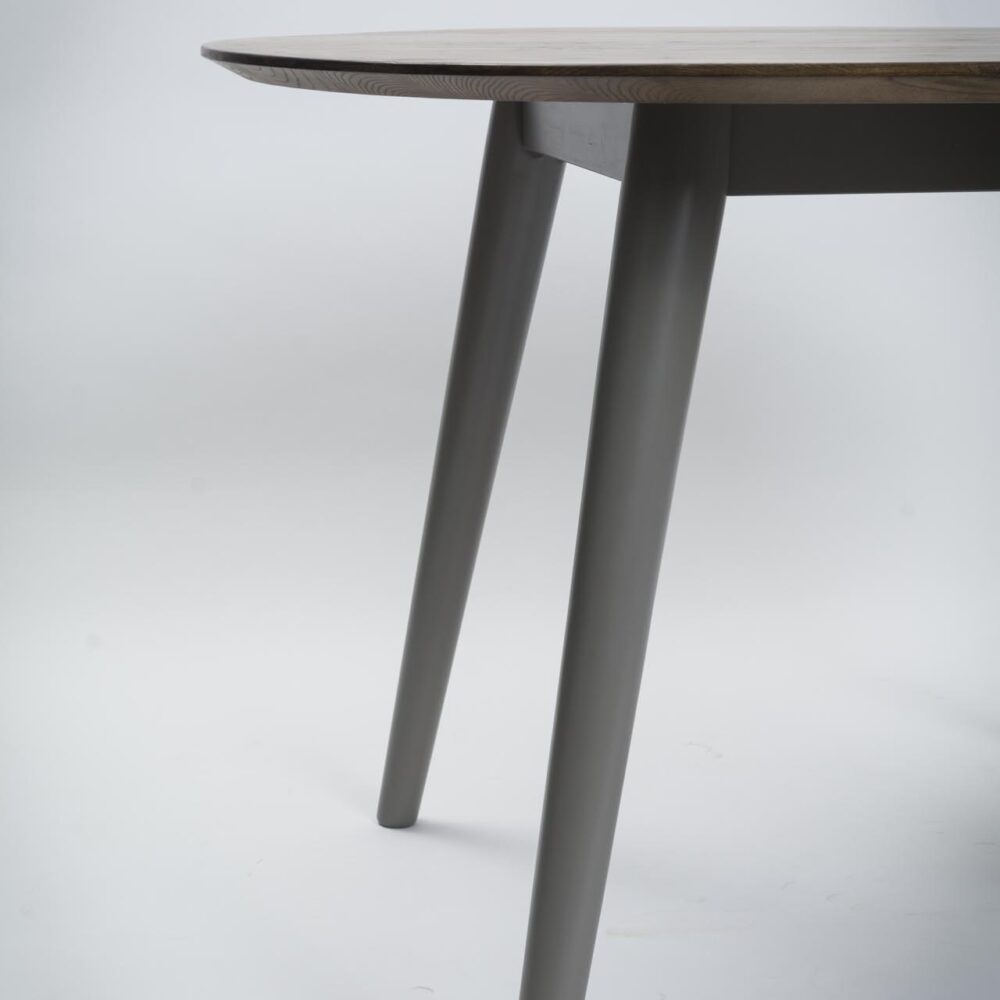 marseille 110cm round dining table - walnut / shale - detail
