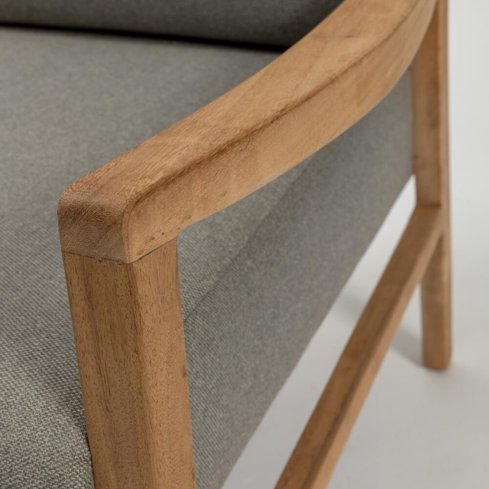 pablo upholstered armchair - curved arm detail
