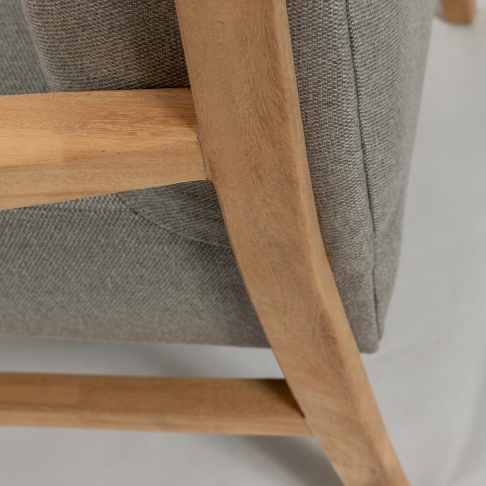 pablo upholstered armchair - rear arm detail