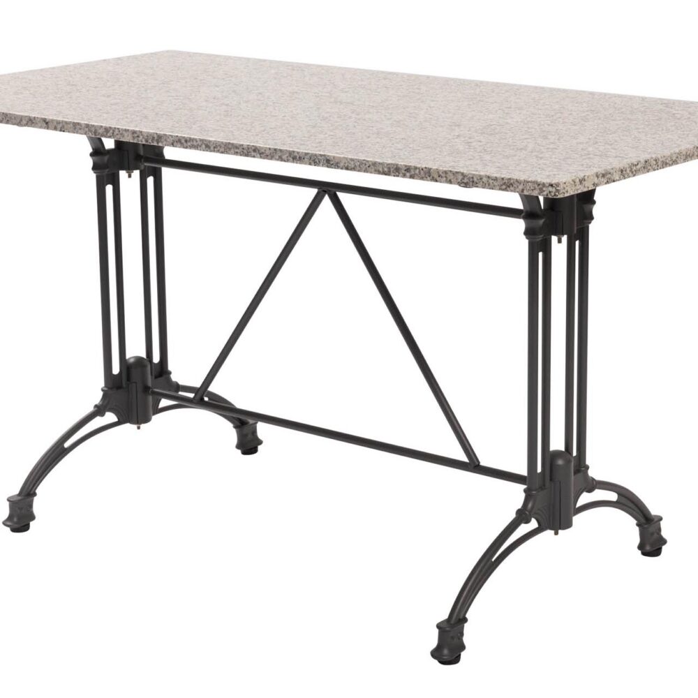 pigalle rectangular base - anthracite & sardo granite 135 x 70 table top