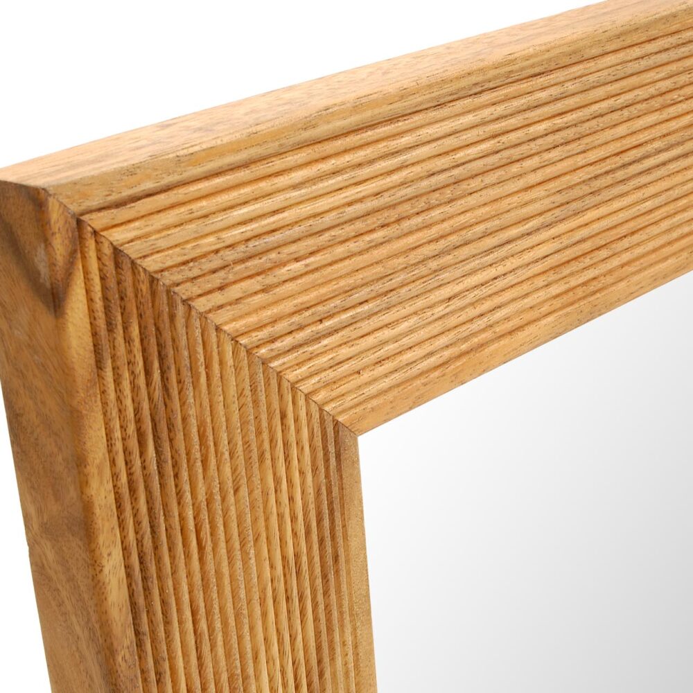 Profile mirror - square wooden mirror - ridged detail