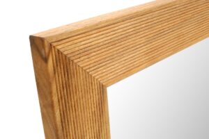 Profile mirror - square wooden mirror - ridged detail