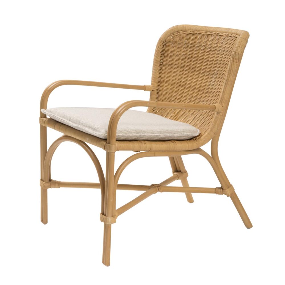 rapallo rattan easy chair - with seat pad
