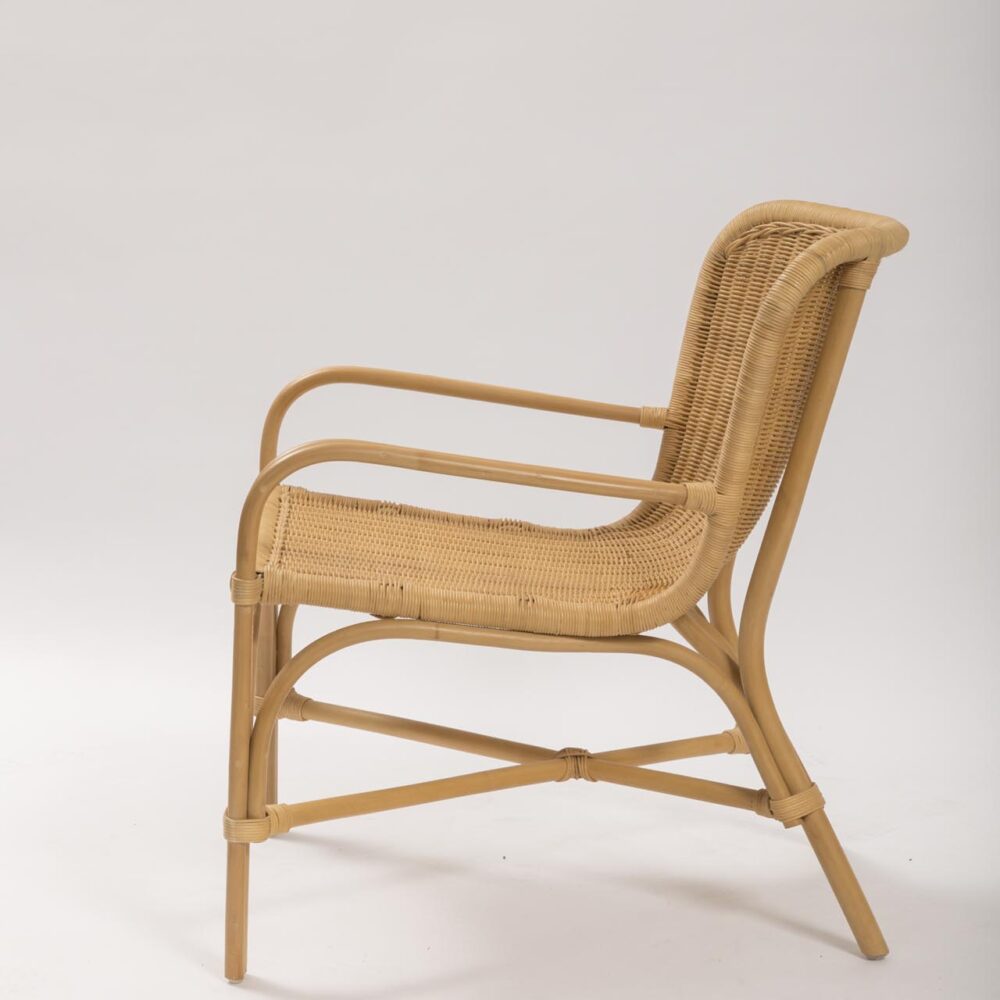 rapallo rattan easy chair - side view