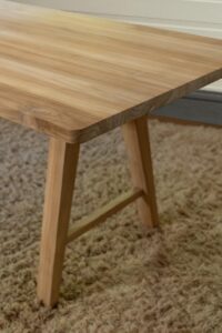 trestle wooden indoor dining table - detail