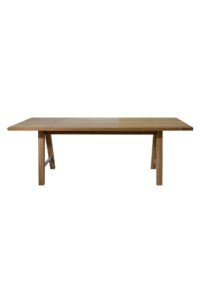 trestle dining table - 210 x 85cm - wooden indoor dining table - teak