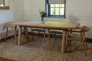 trestle dining table with hampstead chairs - mood